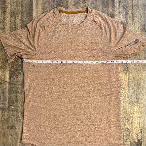 Lululemon Drysense Training Short Sleeve Heathered Butternut Brown Men’s Size S - Picture 6 of 9
